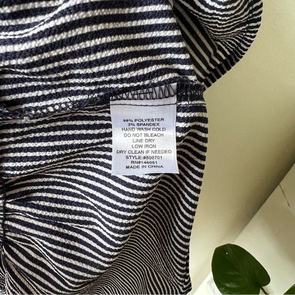 Tiered Babydoll Blue and White Striped Dress Coastal Boutique Medium - Picture 3 of 5